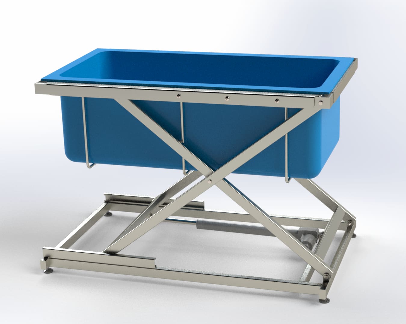 Mesa elevatória para banho pet
